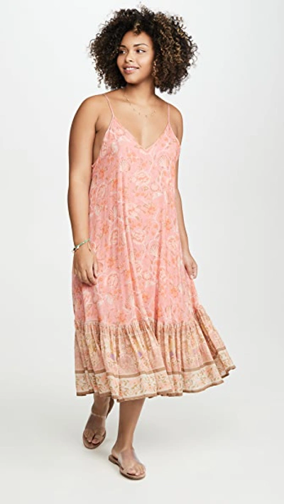 Spell And The Gypsy Collective Seashell Strappy Midi Dress In Coral |  ModeSens