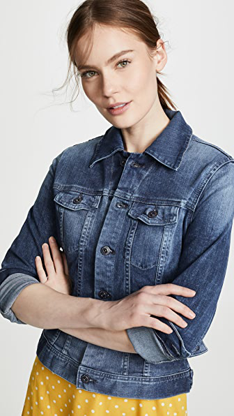 ag robyn denim jacket blue cove