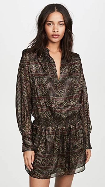 Shop Frame Paisley Party Dress In Deep Moss Multi