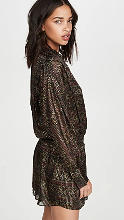 Shop Frame Paisley Party Dress In Deep Moss Multi