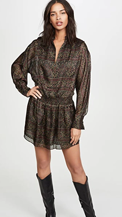 Shop Frame Paisley Party Dress In Deep Moss Multi