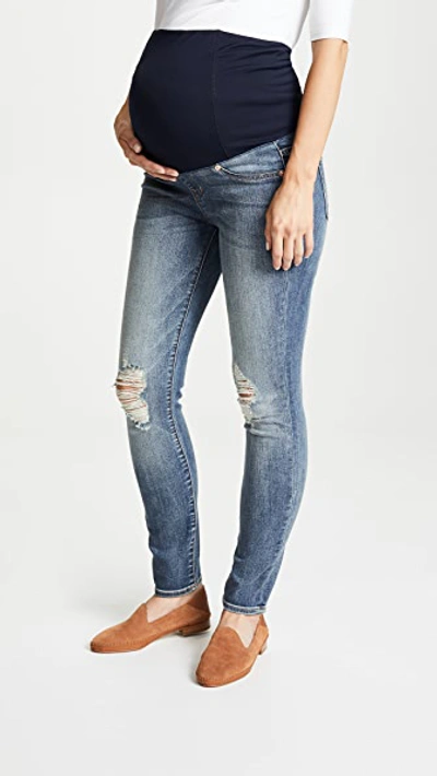 Shop Ingrid & Isabel Sasha Maternity Skinny Jeans In Distressed Light Indigo