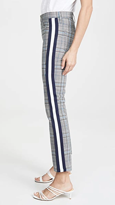 Shop Mother The Insider Ankle Trousers In Grey/blue