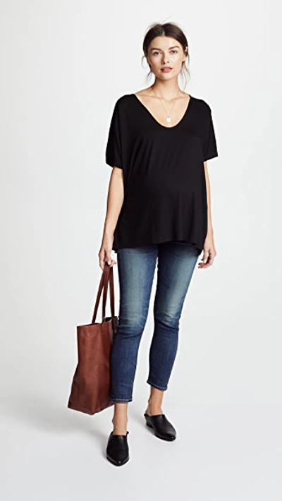 Hatch The Perfect V Tee In Black