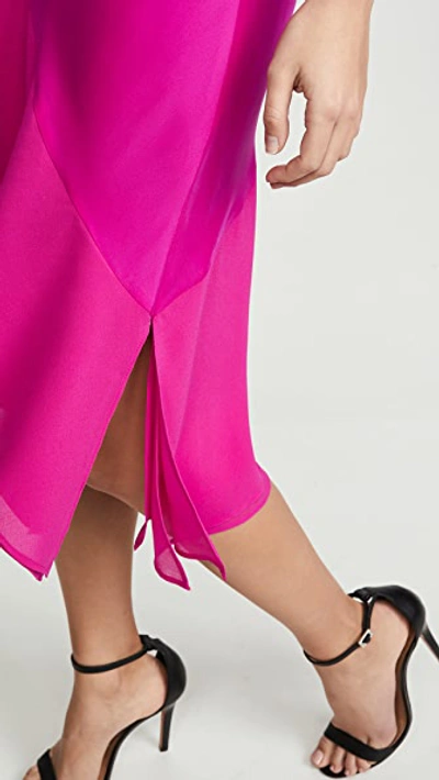 Shop Amanda Uprichard Rafaela Dress In Dark Hot Pink