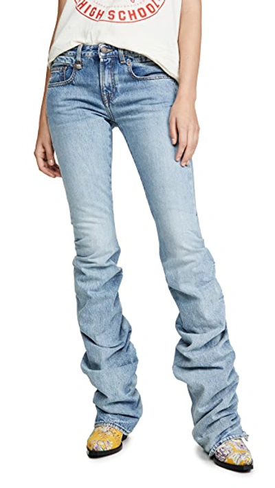 Shop R13 Shirring Boy Boot Jeans In Haston