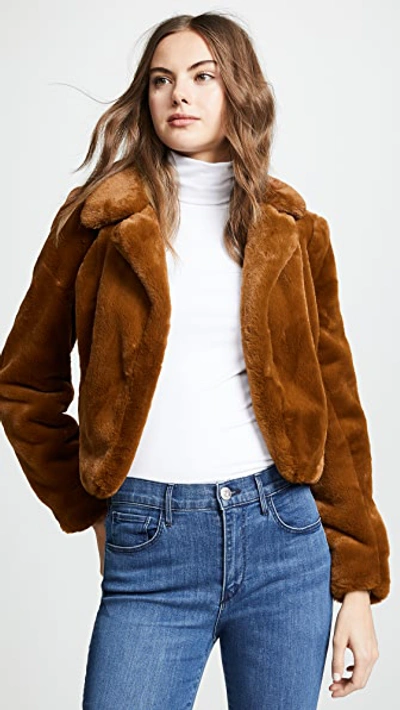 Cropped Faux Fur Jacket