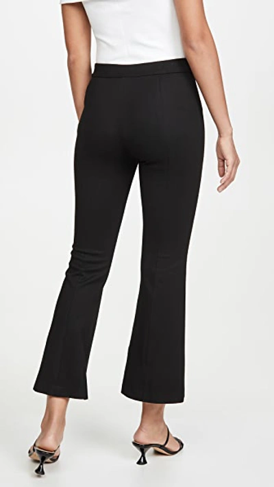 Shop Rosetta Getty Pull On Cropped Flare Pants In Black