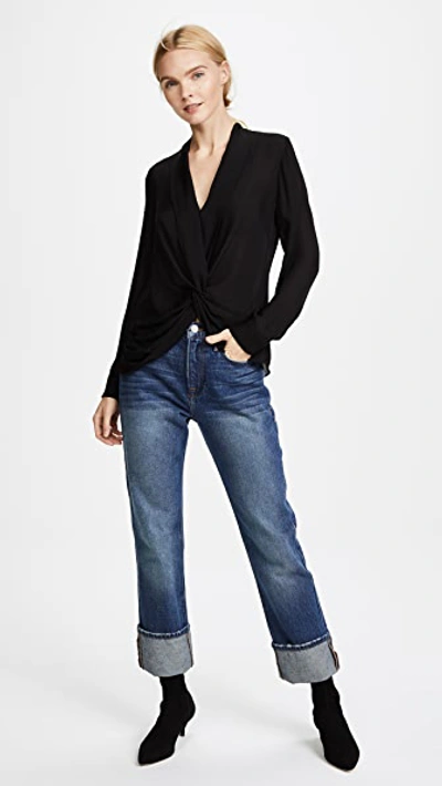 Shop L Agence Mariposa Blouse In Black