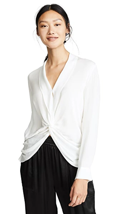 Shop L Agence Mariposa Blouse In Ivory