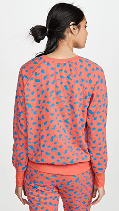 Shop Sundry Abstract Dot Fitted Sweatshirt In Lighthouse