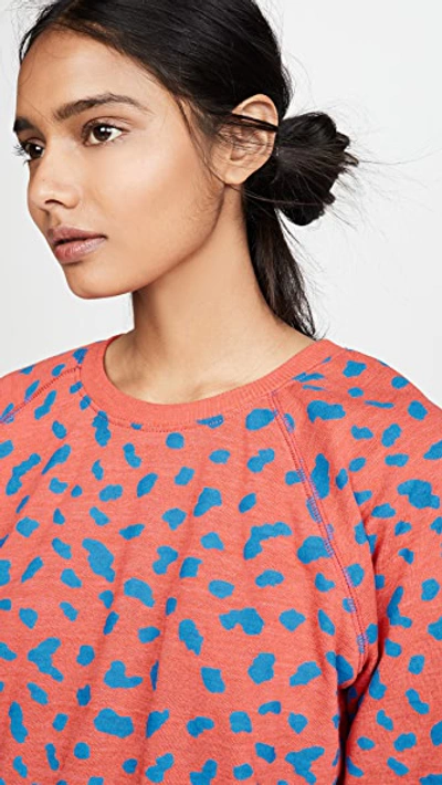 Shop Sundry Abstract Dot Fitted Sweatshirt In Lighthouse