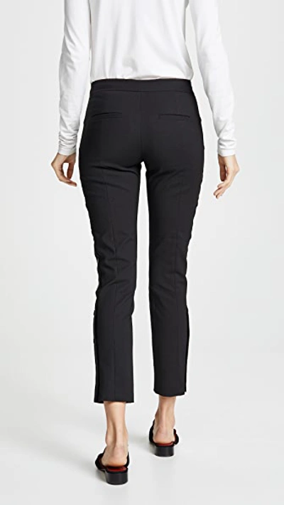 Shop Tibi Cropped Skinny Pants In Black
