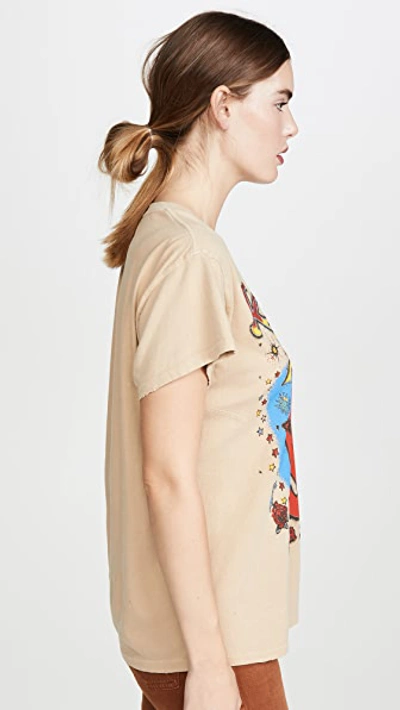 Shop Madeworn Rolling Stones Glitter Tee In Taupe