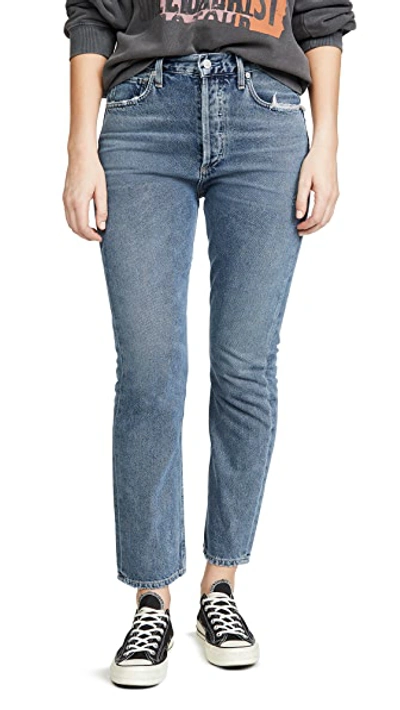 Shop Citizens Of Humanity Charlotte High Rise Straight Jeans In Missed Call