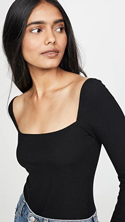 Shop Reformation Gaia Bodysuit In Black