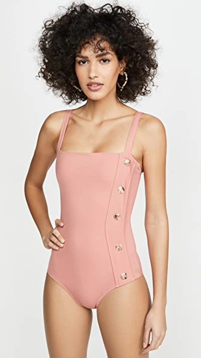 Shop Palm Miro One Piece Swimsuit In Rosewater
