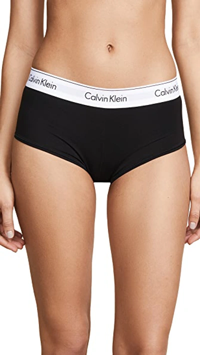 Shop Calvin Klein Underwear Modern Cotton Boy Shorts In Black