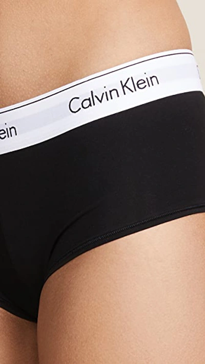Shop Calvin Klein Underwear Modern Cotton Boy Shorts In Black