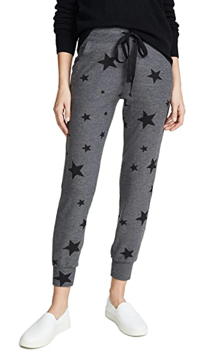 Shop Sundry Star Print Joggers In Charcoal