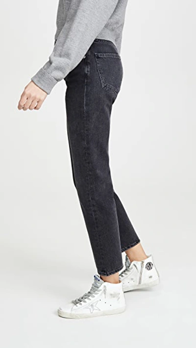 Shop Agolde Ripley Mid Rise Straight Jeans In Photogram