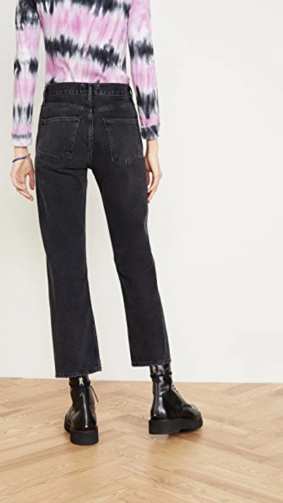 Shop Agolde Ripley Mid Rise Straight Jeans In Phantogram