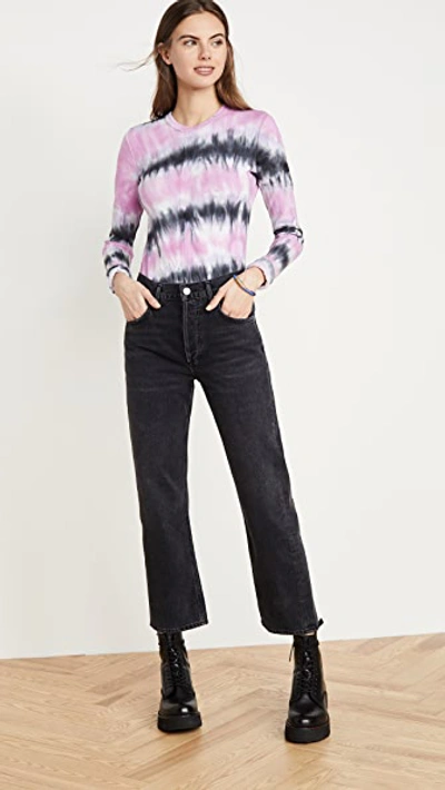 Shop Agolde Ripley Mid Rise Straight Jeans In Phantogram