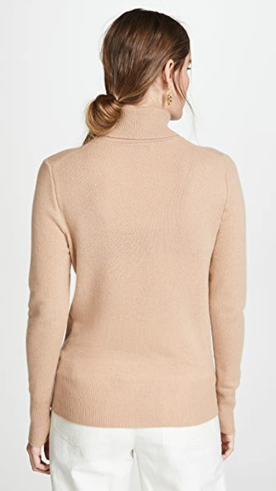 Shop Equipment Delafine Cashmere Turtleneck In Camel