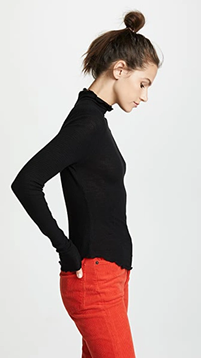 Shop Free People Make It Easy Thermal Sweater In Black