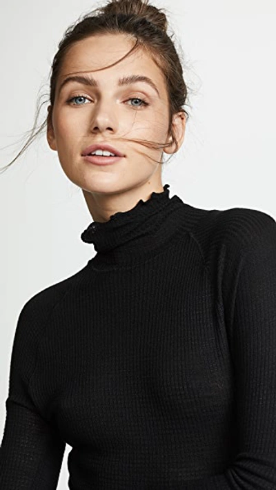 Shop Free People Make It Easy Thermal Sweater In Black