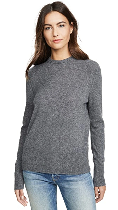 Shop Equipment Sanni Crew Cashmere Sweater In Heather Grey