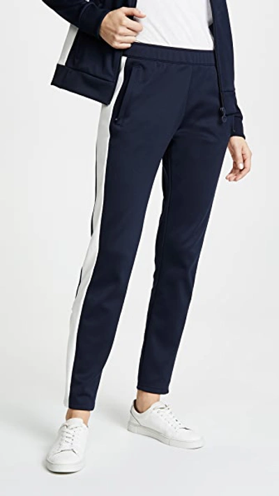 Shop Tory Sport Colorblock Track Pants In Tory Navy / Snow White