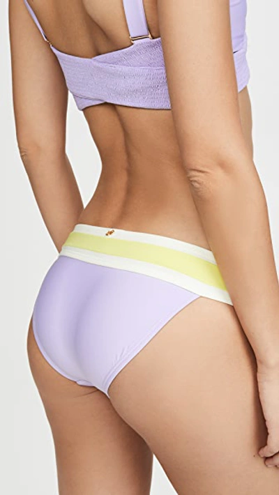 Shop Pilyq Full Bikini Bottoms In Lavender