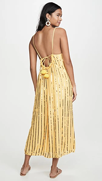 Shop Sundress Madeline Long Dress In Yellow/gold
