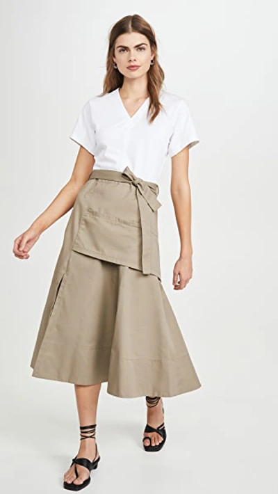Shop 3.1 Phillip Lim / フィリップ リム Short Sleeve Utility Dress In White/taupe