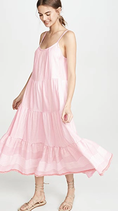 Shop Lemlem Rekik Cascade Dress In Misty Rose