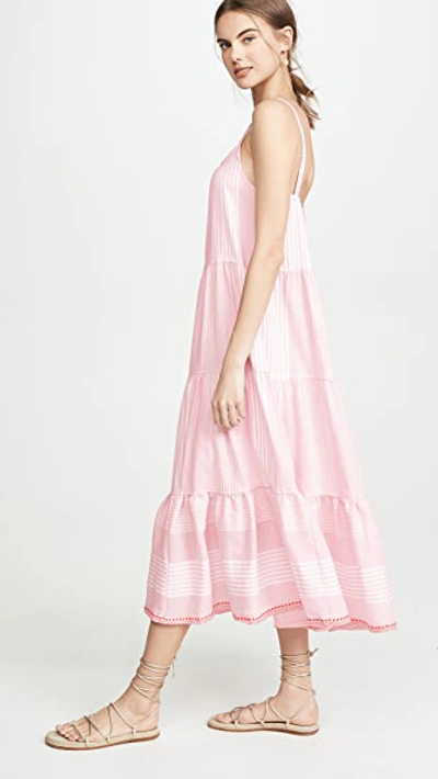 Shop Lemlem Rekik Cascade Dress In Misty Rose