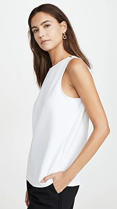 Shop Tibi Tank With Twist Back Detail In White