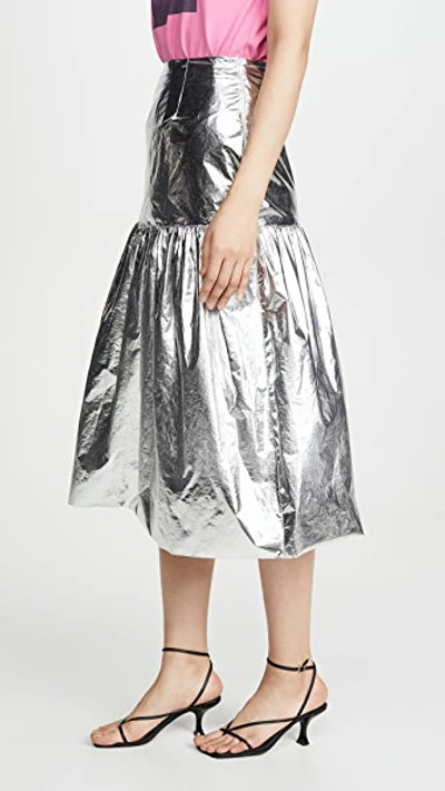 Shop Sandy Liang Salve Skirt In Sterling