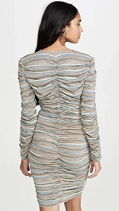 Shop Stine Goya Blake Jersey Dress In Stripes Blue