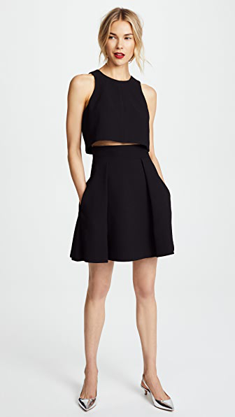 black halo sanibel two piece dress