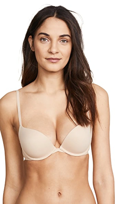 Shop Calvin Klein Underwear Perfectly Fit Memory Touch Push Up Bra In Bare