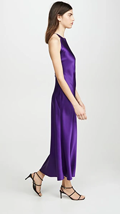 Shop Rosetta Getty Cross Back Slip Dress In Violet