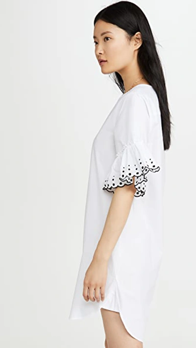 Shop See By Chloé Ruffle Tee Dress In White