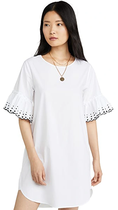 Shop See By Chloé Ruffle Tee Dress In White