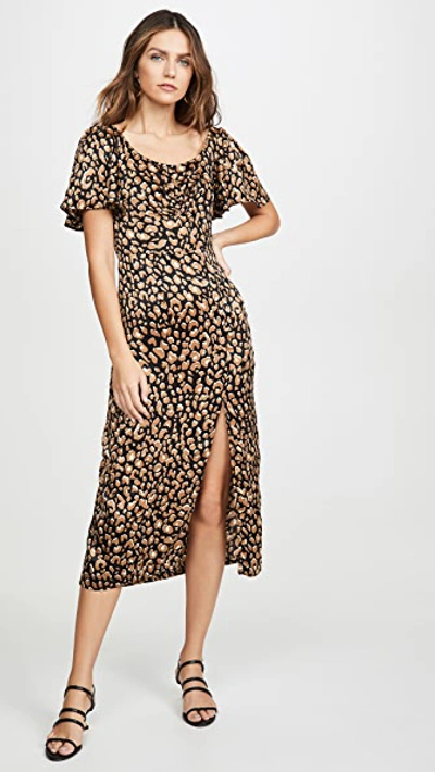 Shop Lerumi Maya Midi Dress In Leopard