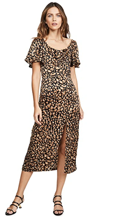 Shop Lerumi Maya Midi Dress In Leopard