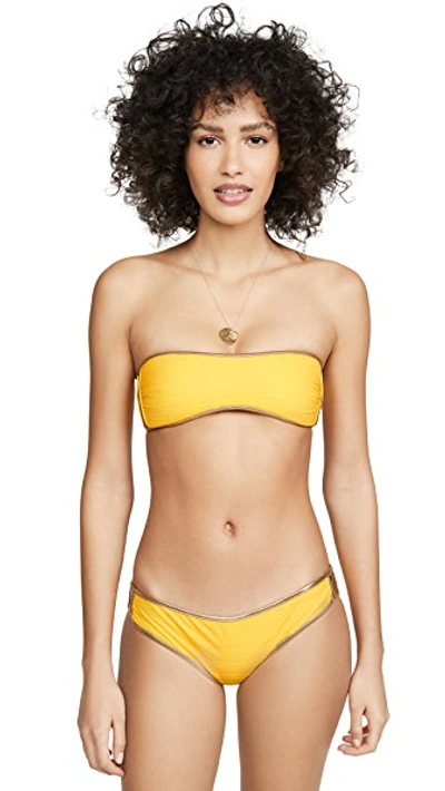 Shop Tooshie Hampton Rock Bikini Set In Yellow/gold
