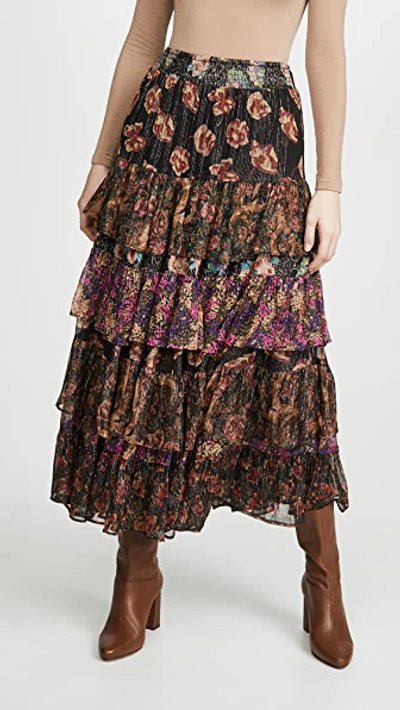 Shop Mes Demoiselles Falcon Skirt In Floral Combo