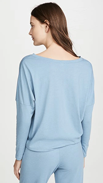 Shop Eberjey Heather Slouchy Top In Blues